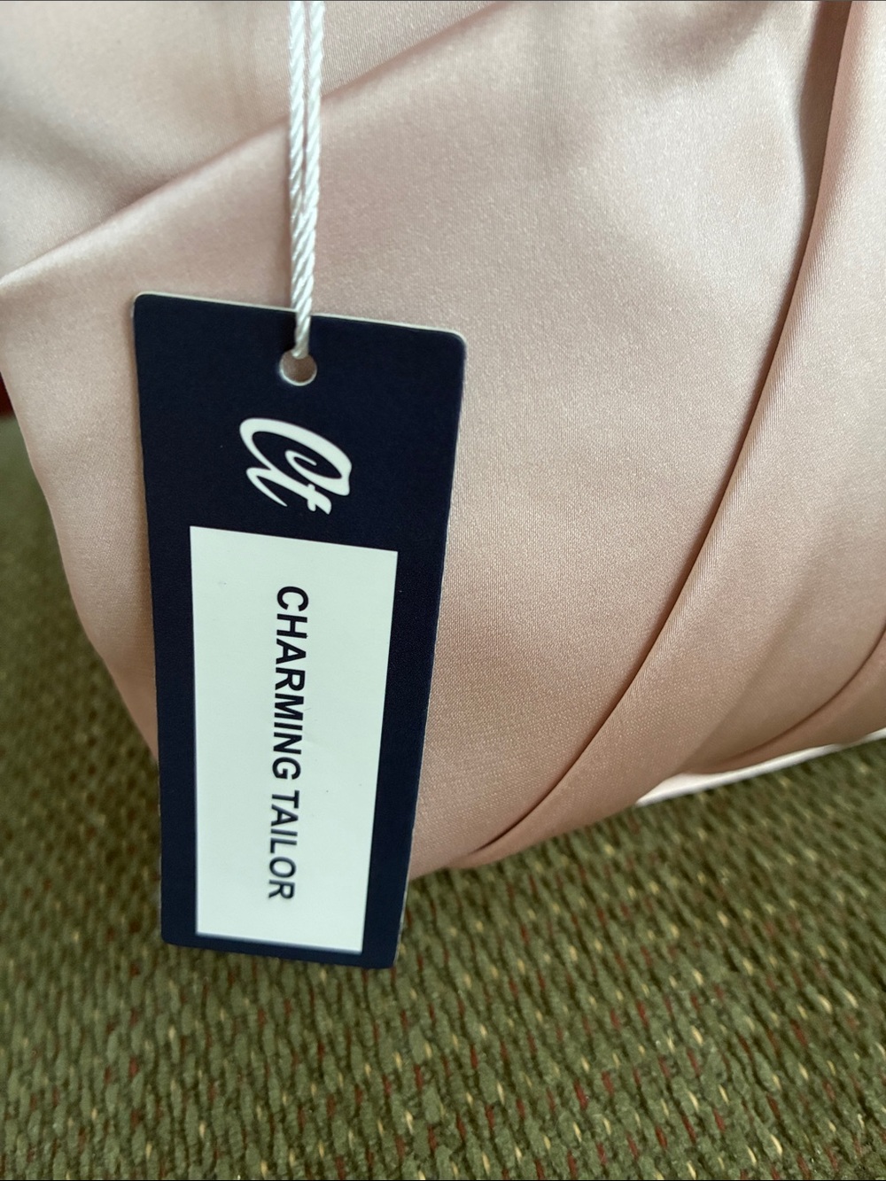 Charming Tailor Satin Pleated Clutch in Blush - Picture 2 of 6